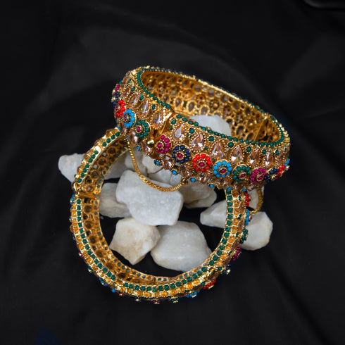 Studded Pearls Naurattan kangun D282-1